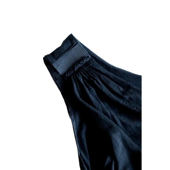 Club Monaco Women's Medium Black Tank Top Scoop Neck Jersey Ribbon Strap Shirt - Picture 6 of 8